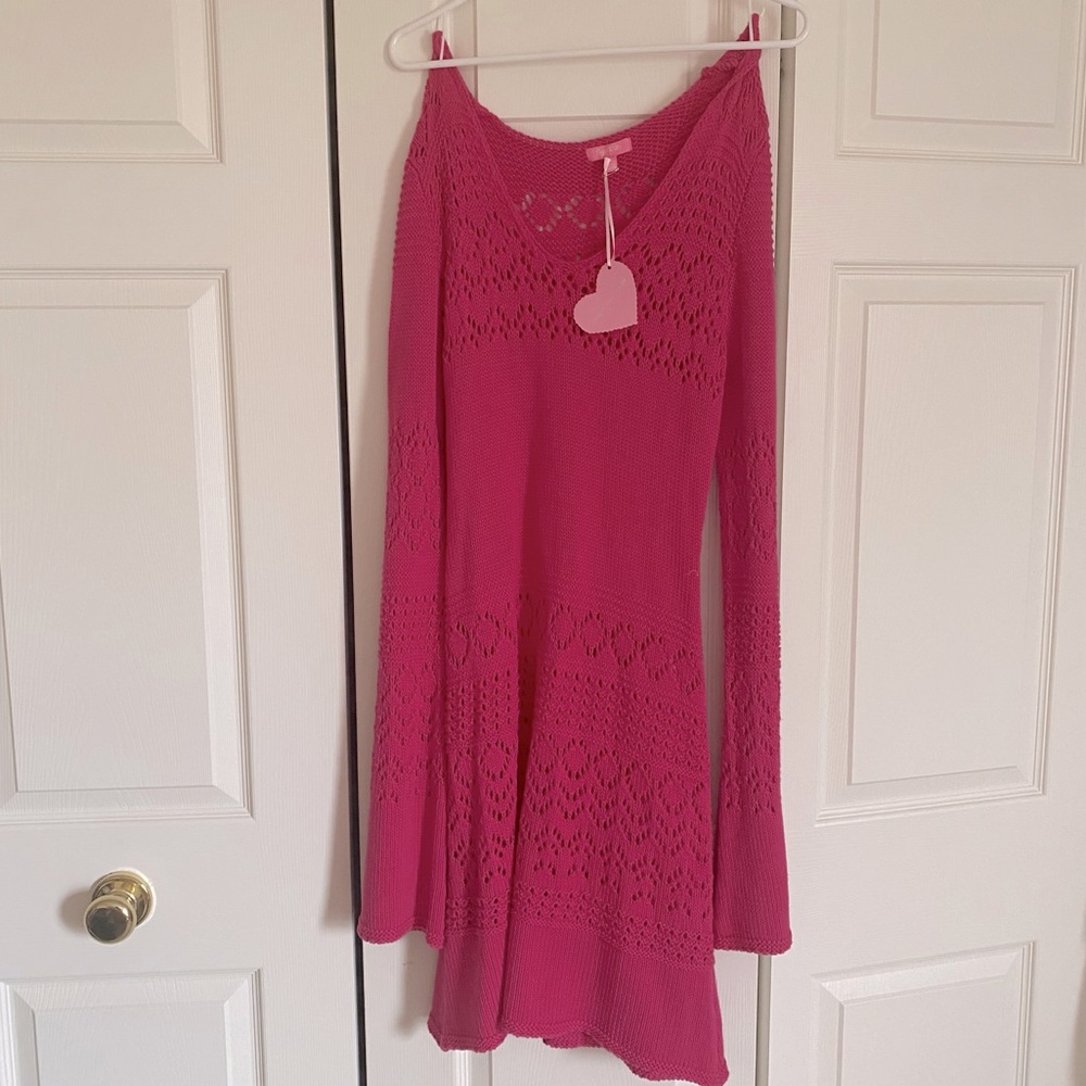 Sugar Thrillz Stellar California Dreamin' Crochet Mini Dress - SIZE XXL